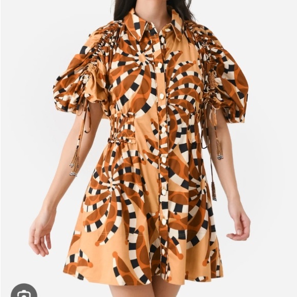 FARM Rio Dresses & Skirts - FARM Rio - Banana Button Down Mini Dress